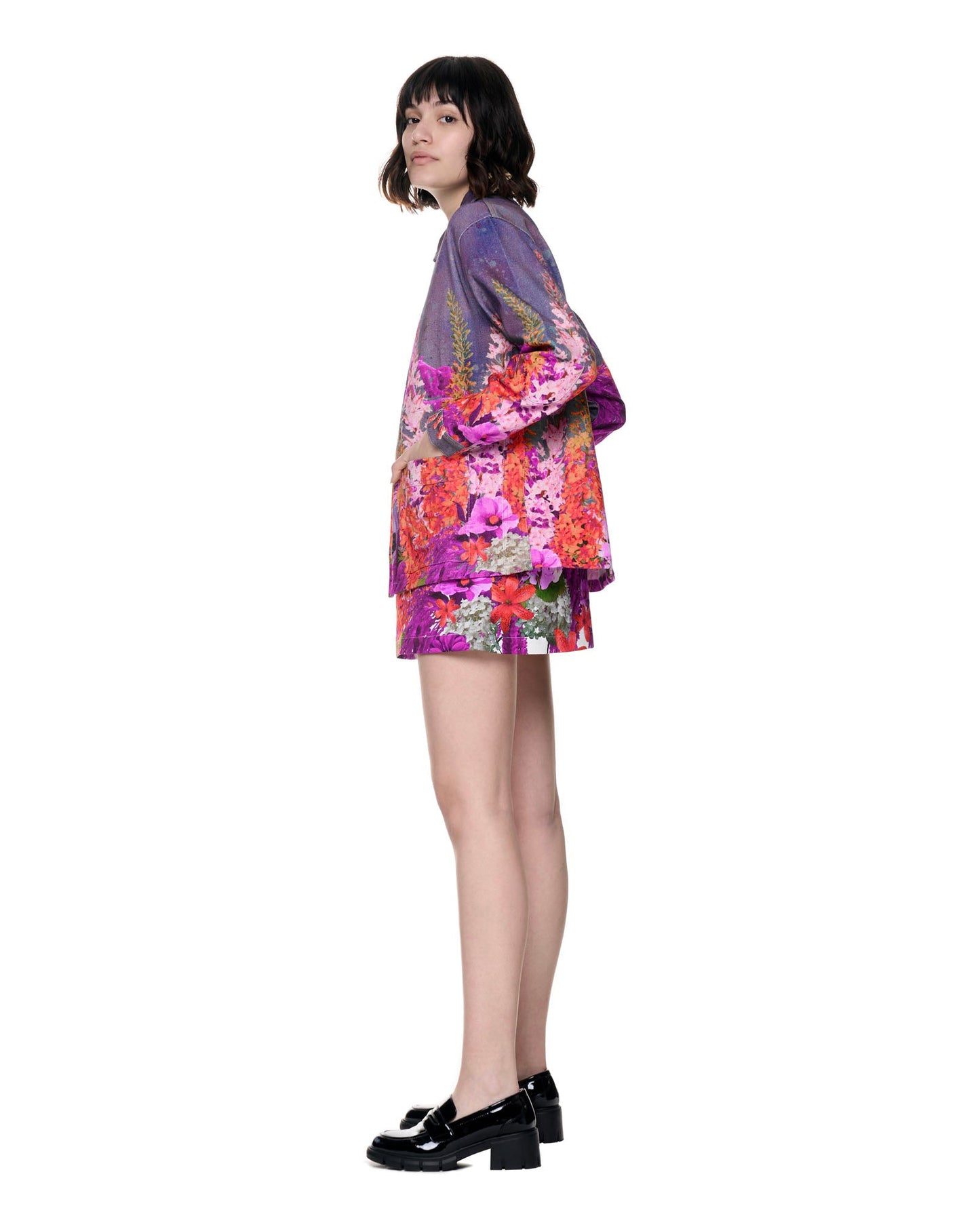 Painter's Jacket | Purple Bouquet